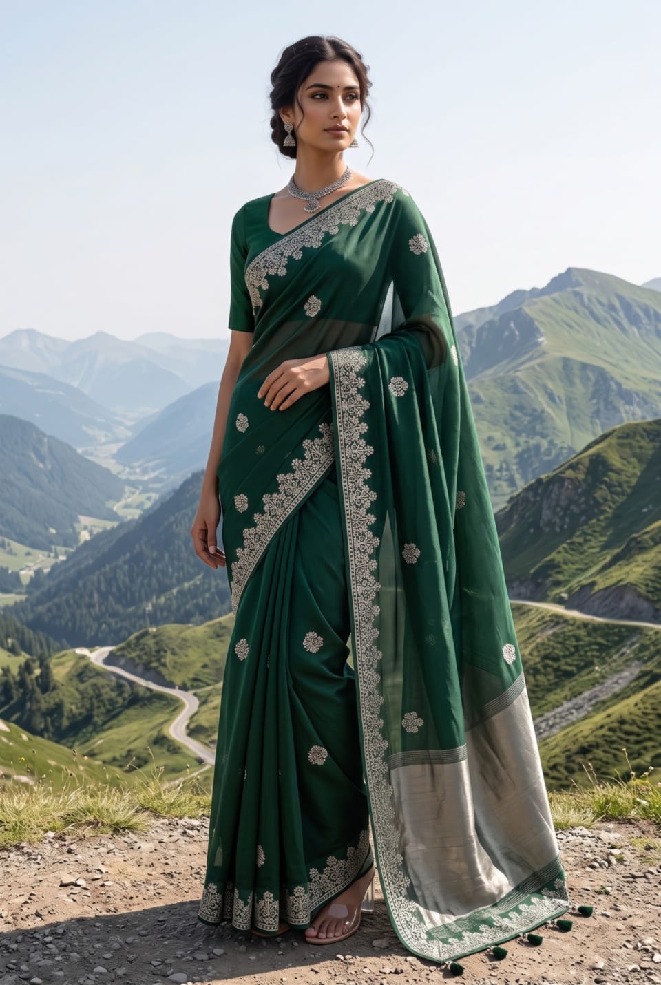 Gota Patti Work Mashru Silk Saree | Peshni
