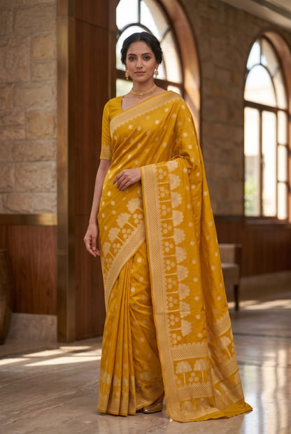 Russian Dola Silk Saree - Royal Blue