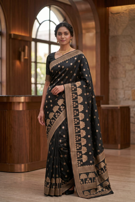 Russian Dola Silk Saree - Royal Blue