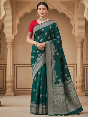 Sutrakala Buti Russian Silk Saree – Party Wear