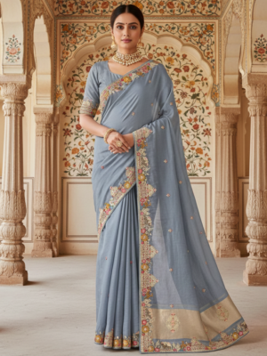 Mrig Gotta Silk Saree – Festive Wear