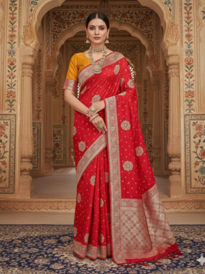 Royal Grace Bandhej Silk Saree – Festive Wear