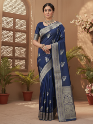 Chidiya Banarasi Mashru Silk Saree – Festive Wear