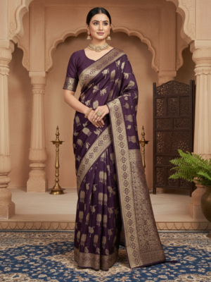 Sarus Banarasi Mashru Silk Saree – Traditional Wear