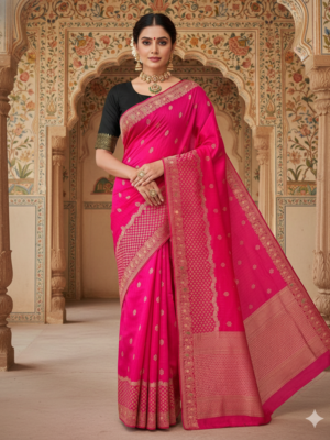 Ankur Russian Silk Saree – Elegant Wear