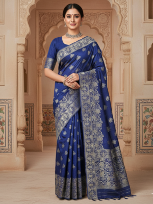 Ujjwal Bangla Silk Saree – Festive Wear