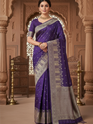 Unnat Banarasi Mashru Silk Saree – Traditional Wear