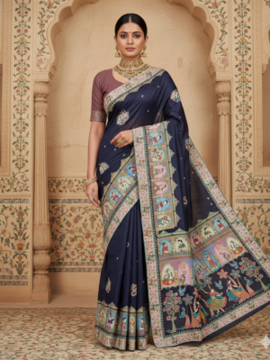 Nartaki Pashmina Silk Saree – Festive Wear