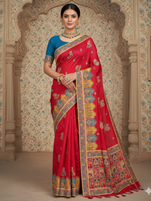 Yugma Nritya Pashmina Silk Saree – Festive Wear