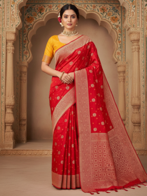 Mahima Bandhej Silk Saree – Festive Wear