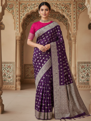 Shahi Butta Bandhej Silk Saree – Festive Wear