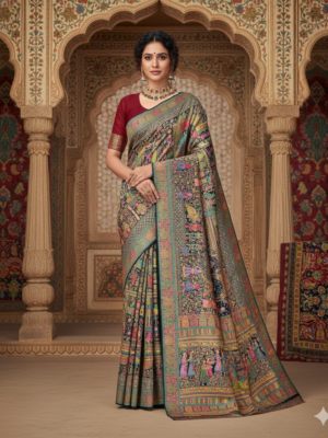 Rajvilas Pashmina Silk Saree – Festive Wear