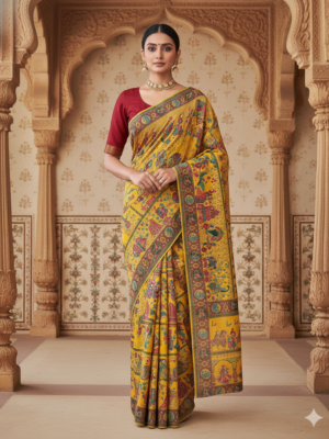 Nritya Pashmina Silk Saree – Festive Wear