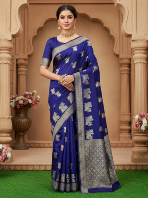 Gau Leela Banarasi Mashru Silk Saree – Wedding Wear