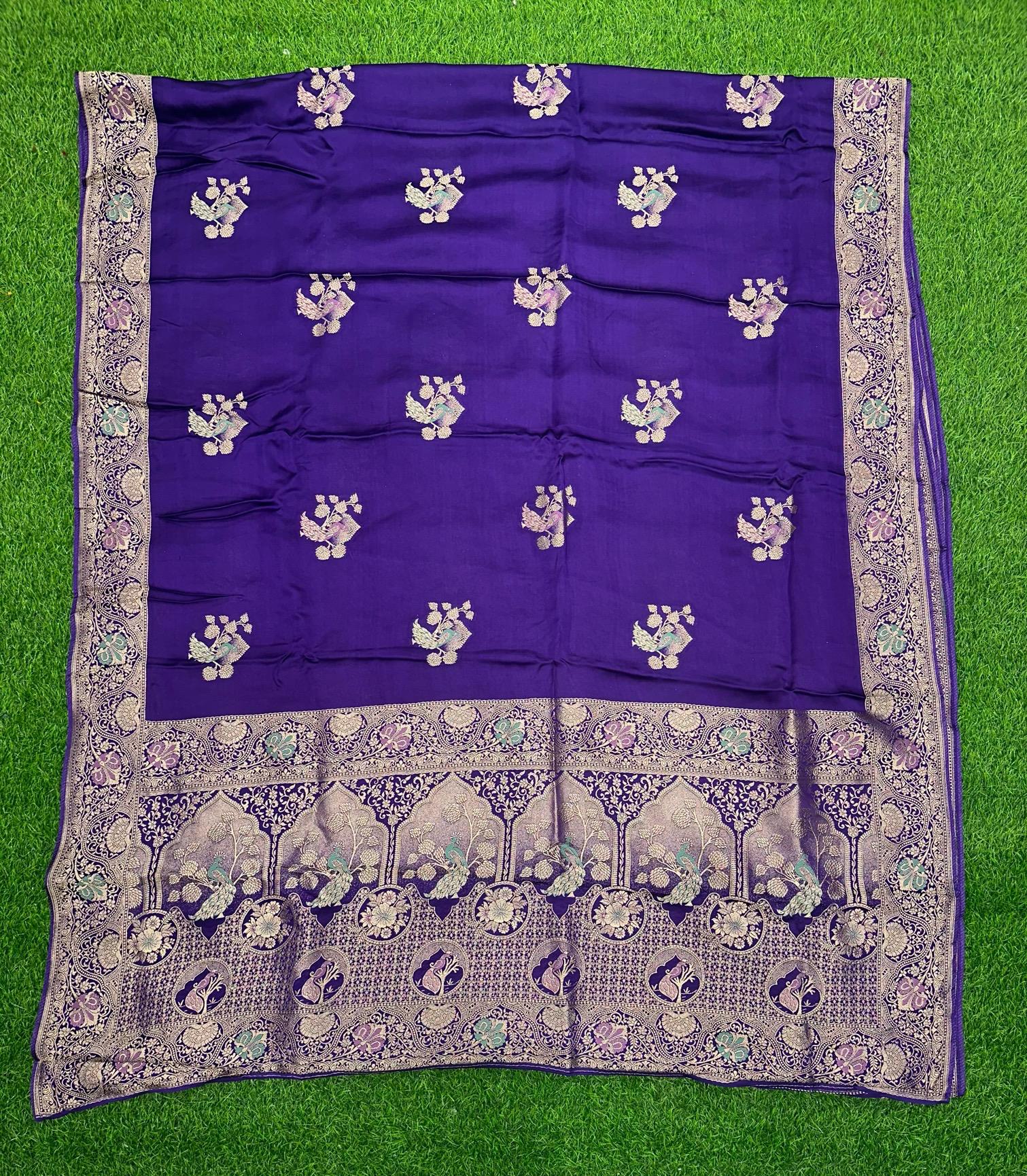 WhatsApp Image 2025-11-19 at 2.43.05 PM Vriksh Mayur Banarasi Mashru Silk Saree – Wedding Wear - Image 4